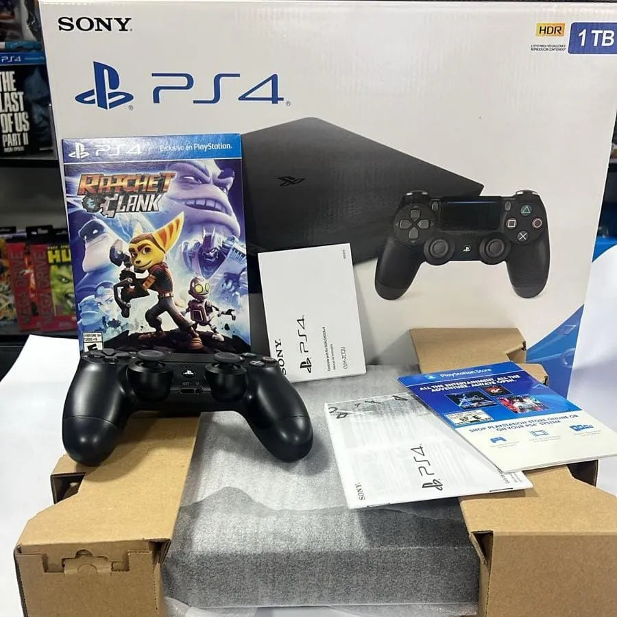 Console Ps4 Slim 1tb - - Completo Funcionando Perfeitamente - Revisado, Testado E Com Garantia! Preto